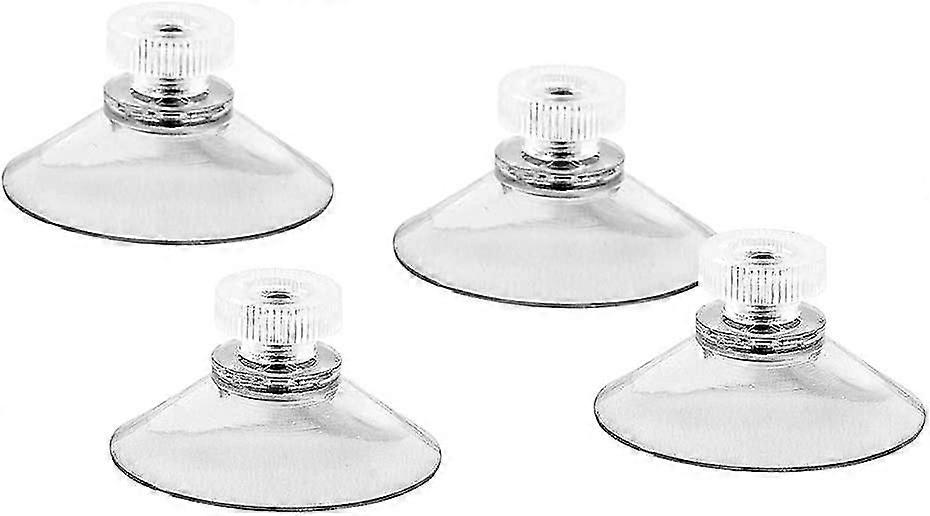 4 x suction cup  40mm with M4 V2A thread, suction cup, with clear knurl