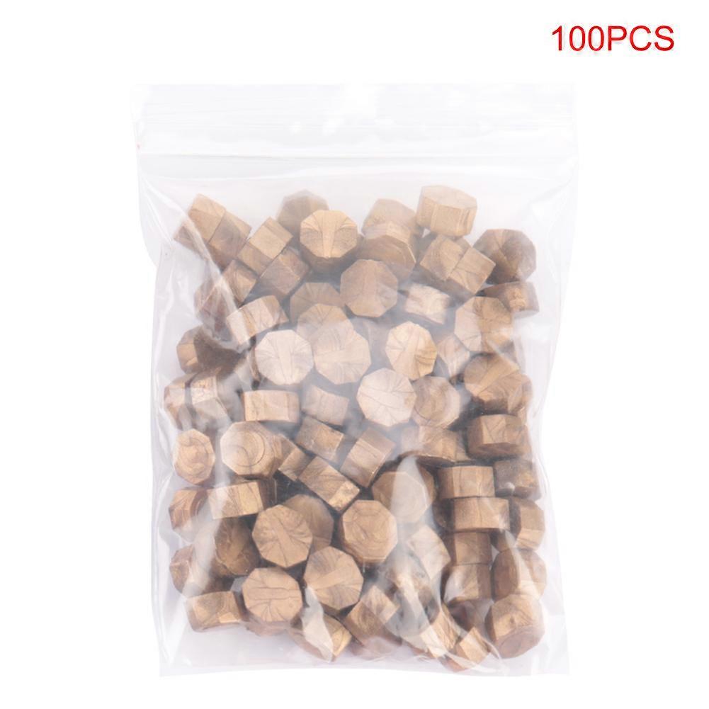 レトロなシーリングスタンプ結婚式の封筒招待カードブロンズのための八角形シーリングワックスビーズ