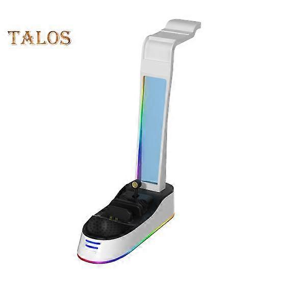 Portable Charging Station Dock with Headset Holder Game Controller Charging Stand with Indicator Light for PS5 Portal Console