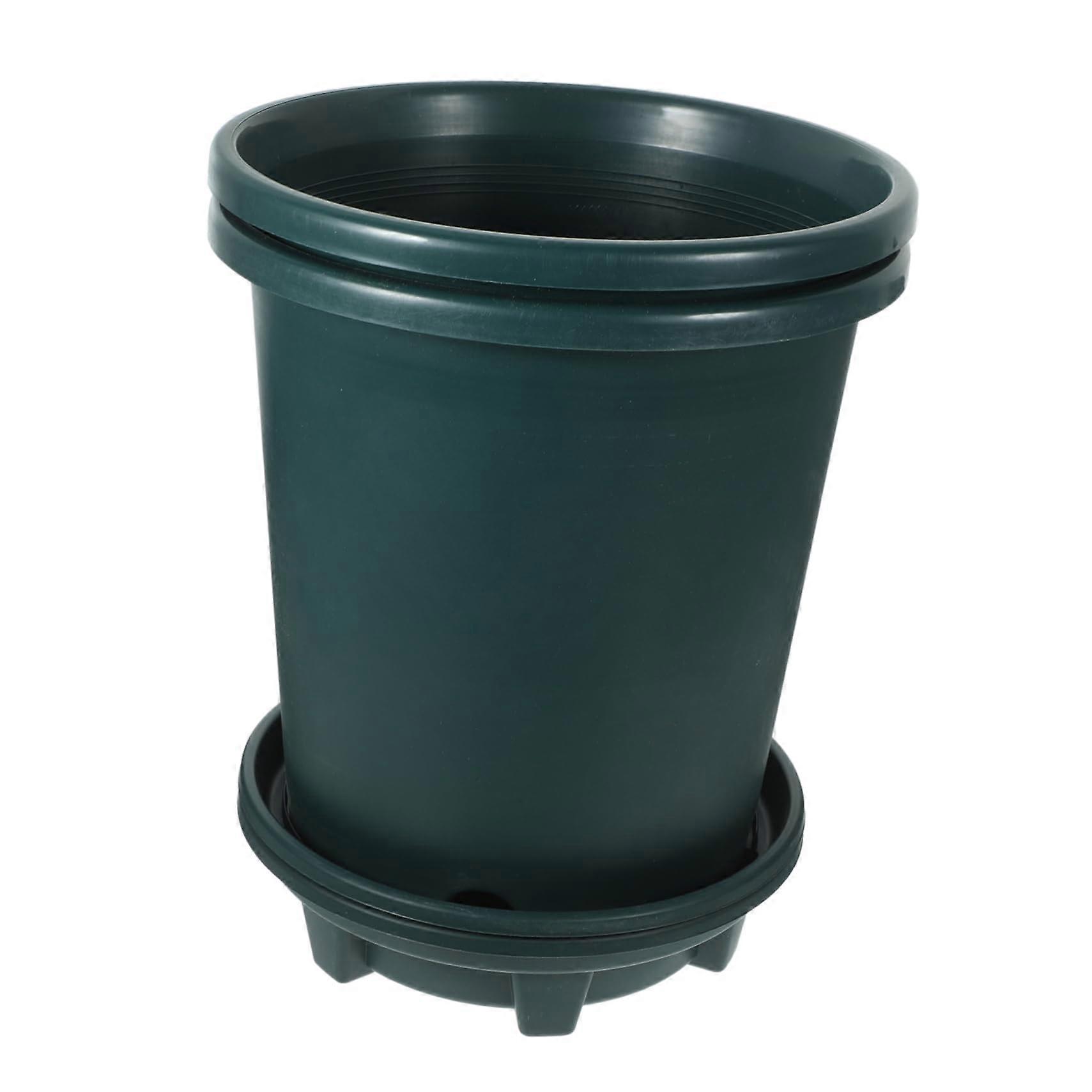 Garden Pots Plastic Flower Pot Set Tray for Succulent Planter Flower Pot 2 Pieces