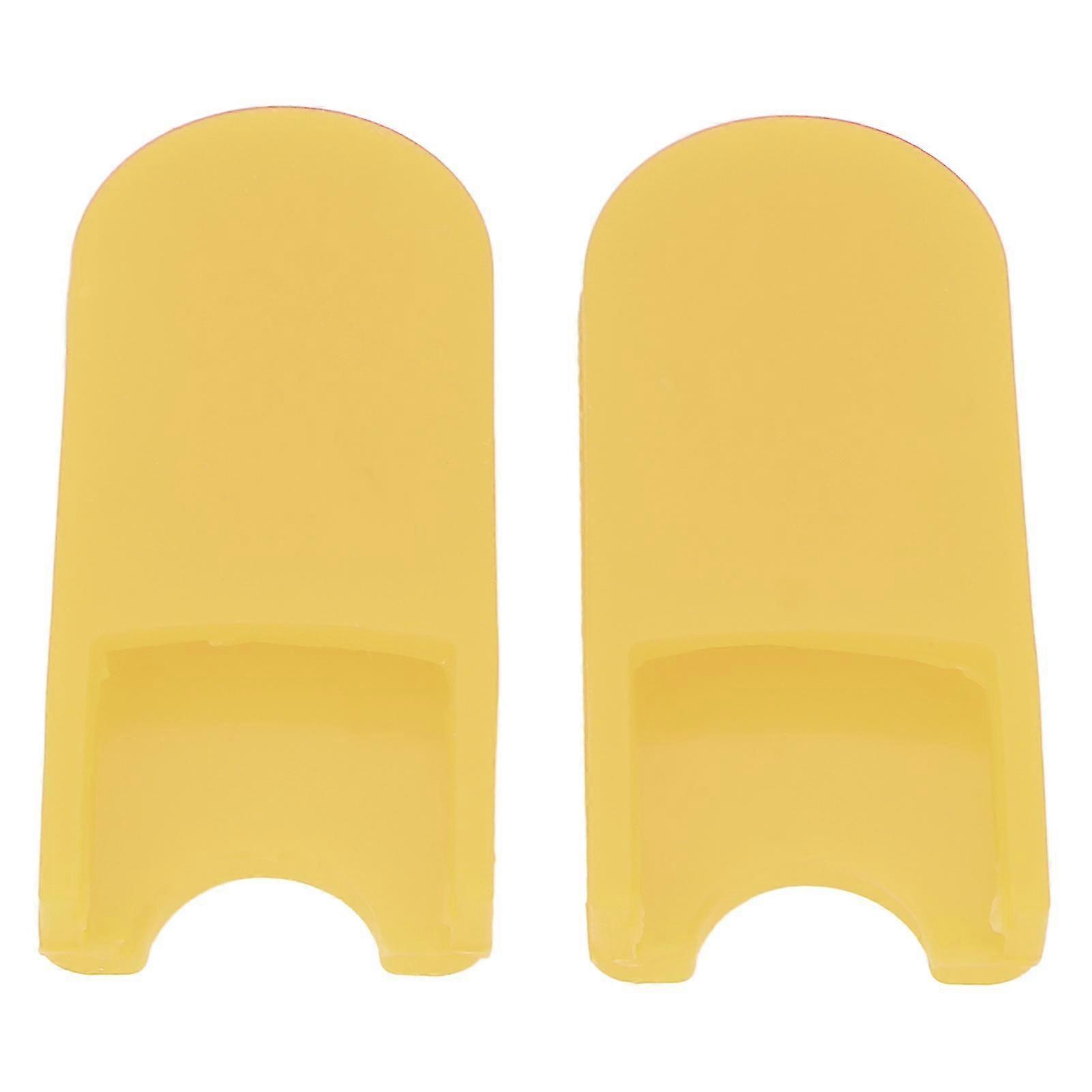2PCS Saxophone Finger Rest Cushion Thumb Protector with Saddle Wind Instrument AccessoriesYellow