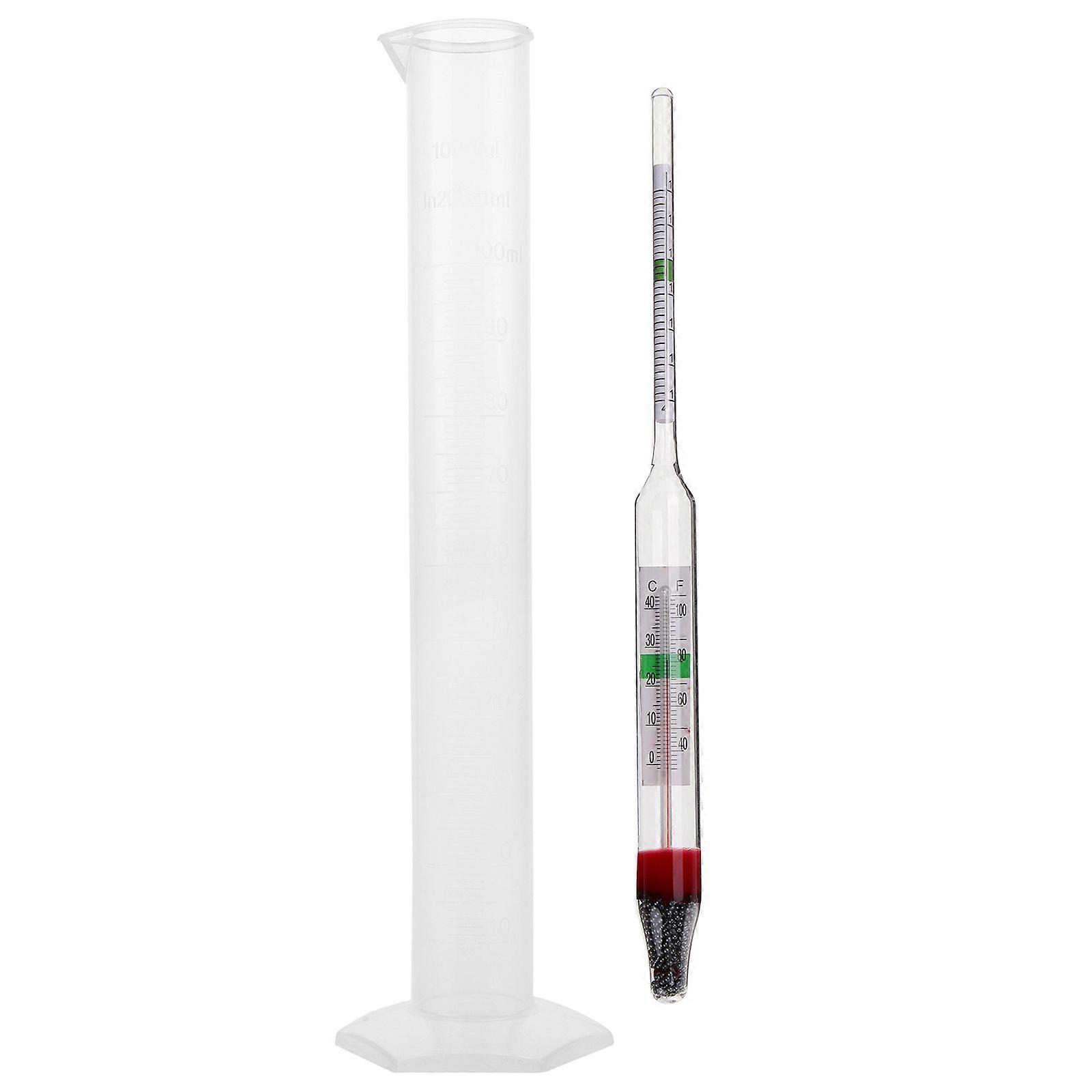 1 Set Salinity Hydrometer Salt Water Gravimeter Sea Water Testing Tool With Measuring Cylinder