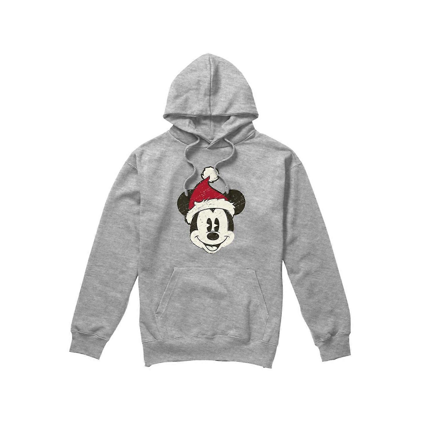 Moletom com Capuz Disney Mens Mickey Mouse Santa Face