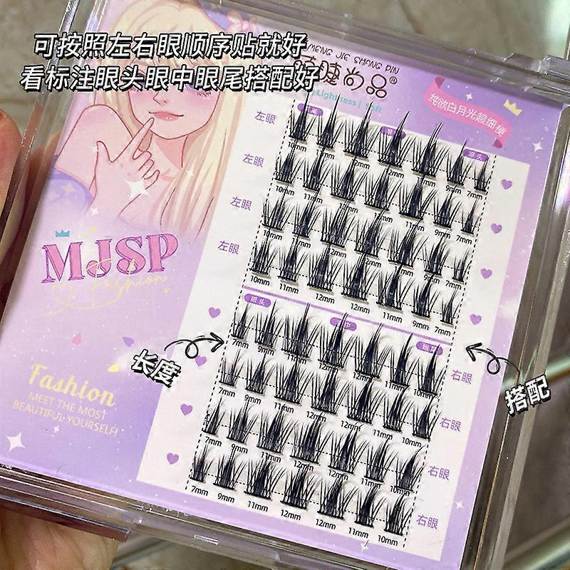 DIY Grafting Eyelashes Clusters Lengthening Wispy Curly Eyelashes