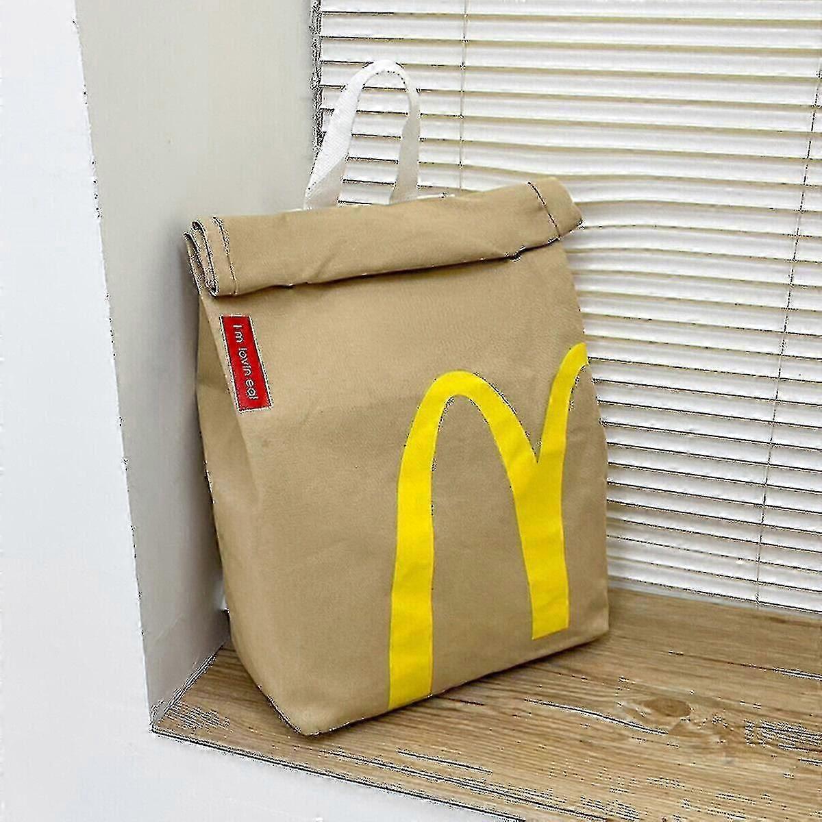 Realistisk Mcdonalds Ryggsäck/Messenger Sidoväska - Snabbmat Gåva Student Fritid WG