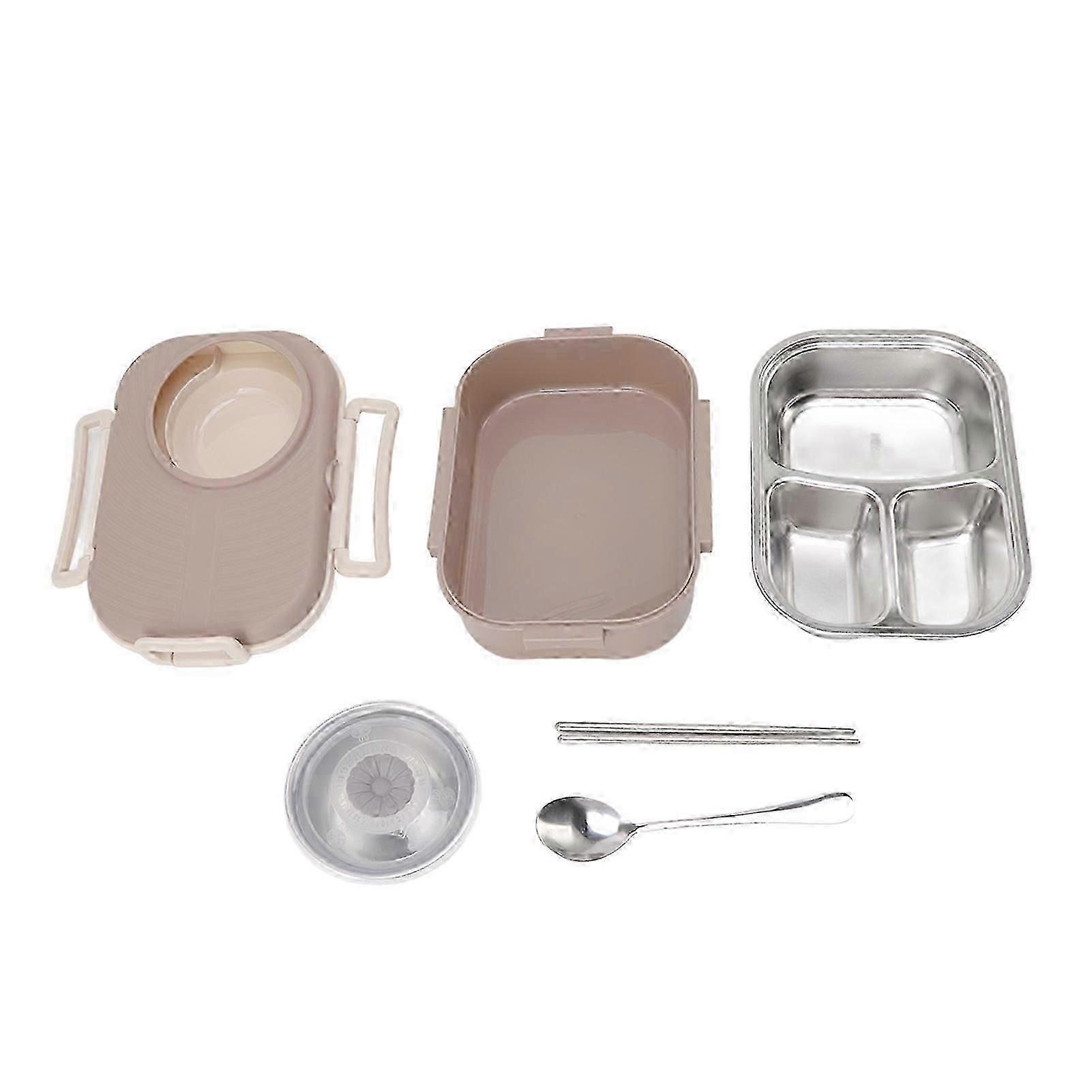 1450ml Bento Lunch Box Stainless Steel Compartment Thermal Bento Box Double Layer Bento Containers for Students