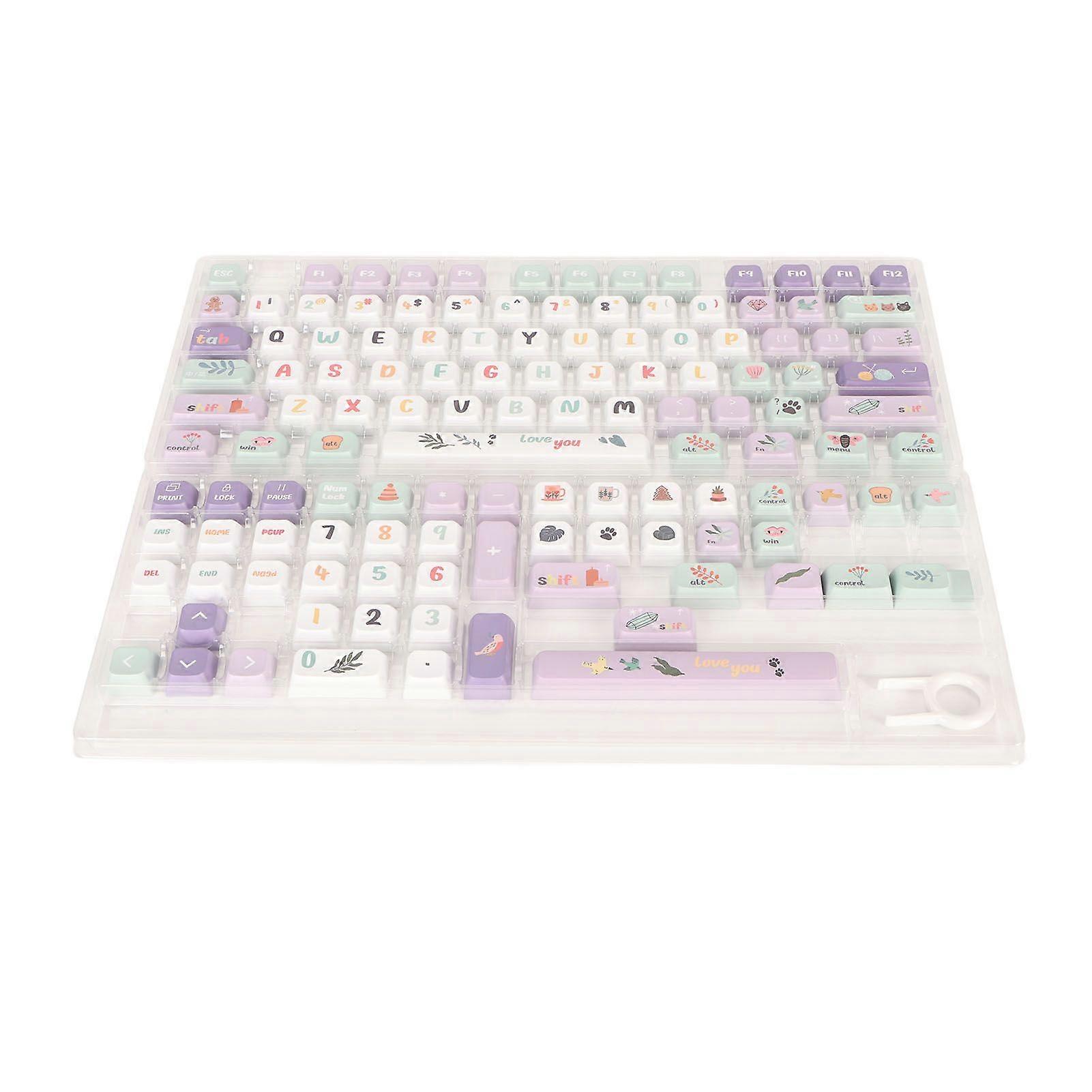 SSRGV 124 Key Mechanical Keyboard Keycaps XDA Height PBT Heat Sublimation Keycap for 61 87 96 98 104 108 Keyboards