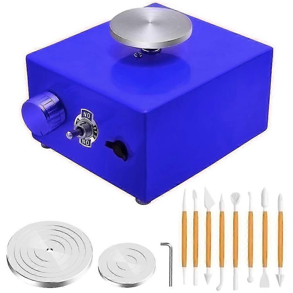 Mini Turntables Pottery Wheel, Pottery Machine Electric Pottery Wheel Diy Clay Tool With Tray For C