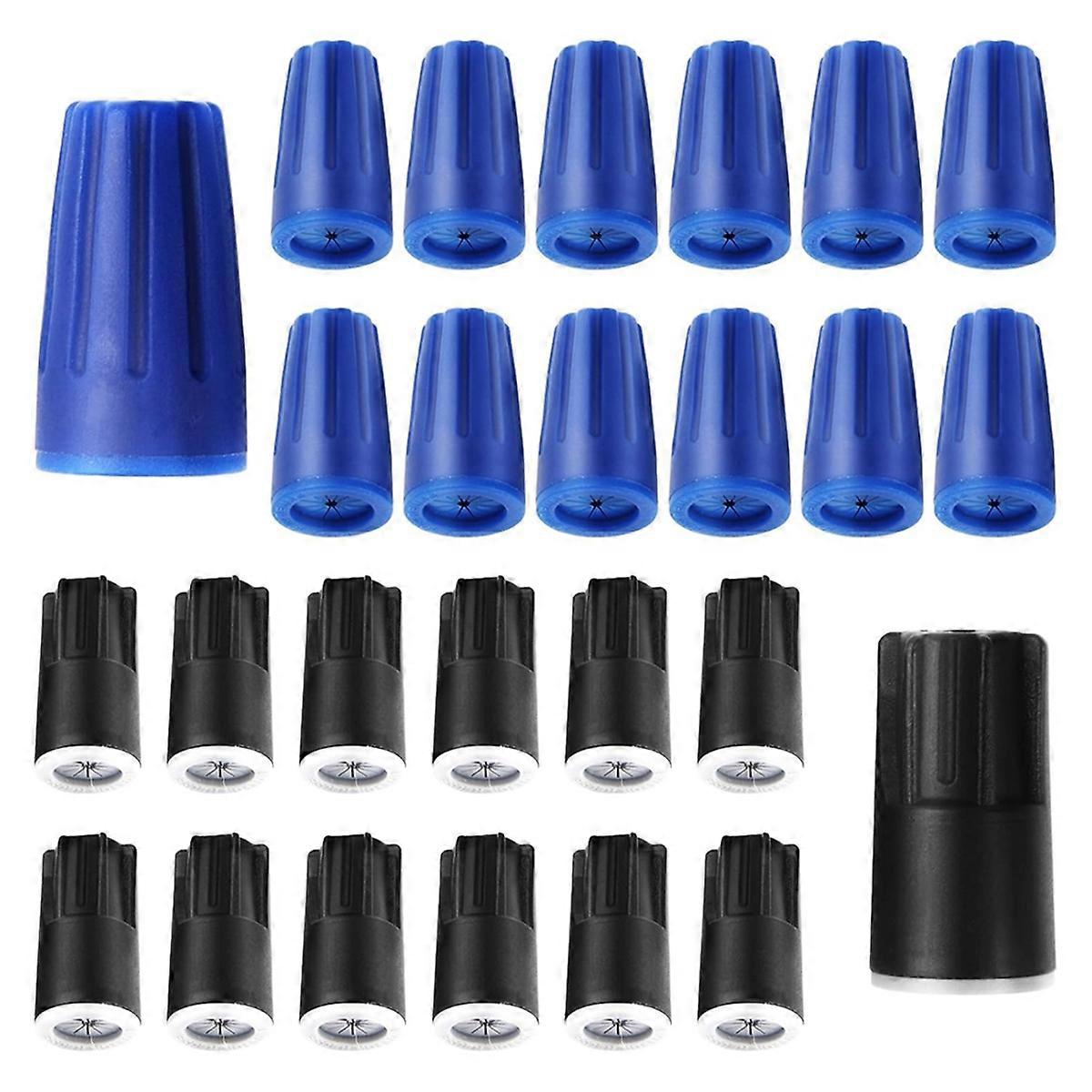 24PCS Waterproof Wire Connectors, Blue/Black Sealant Twist Nuts Caps
