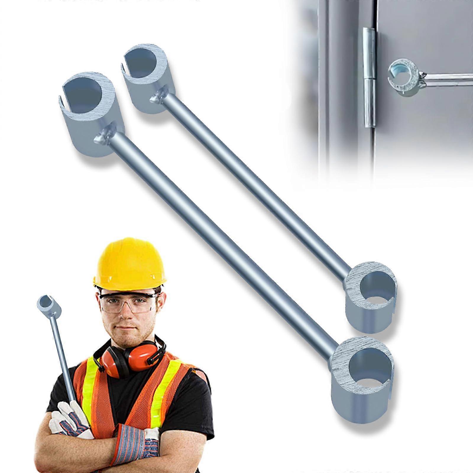 2PCS Hinges Gap Adjusting Wrench, Door Hinge Adjustment Tool, Hand Adjusting Tools Wrench Tools for Round Bolt Flag Hinge (14mm18mm, 23mm25mm)