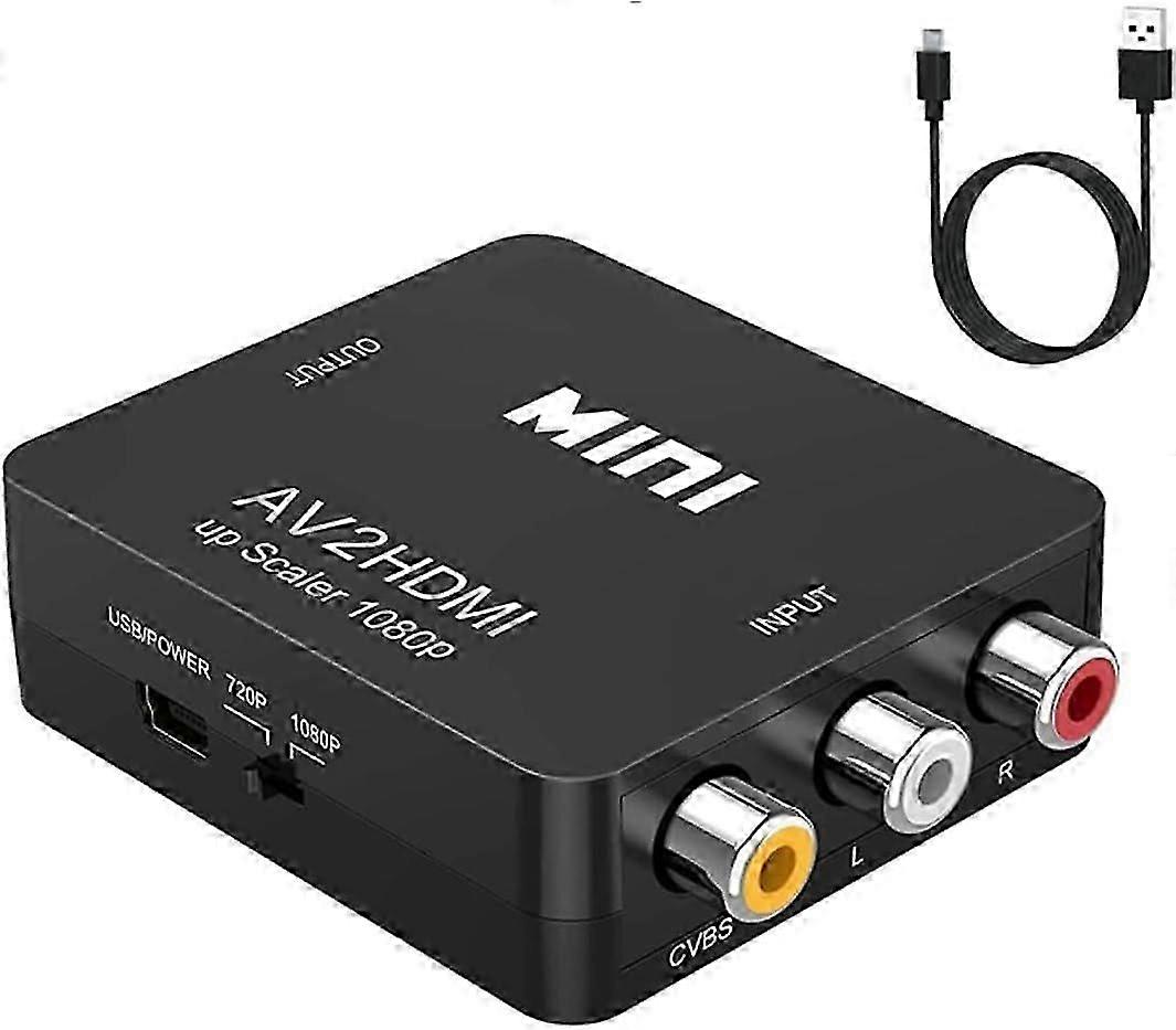 جهاز فك التشفير HDMI إلى AV محول الصوت / الفيديو إلى محول HDMI 2AV للتلفزيون القديم
