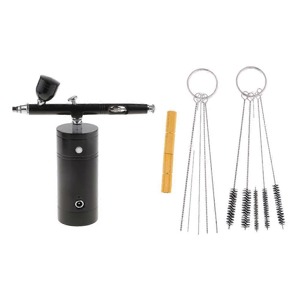 0.3mm Mini Gravity Feed Dual Action Airbrush Compressor & Cleaning Tool Kit