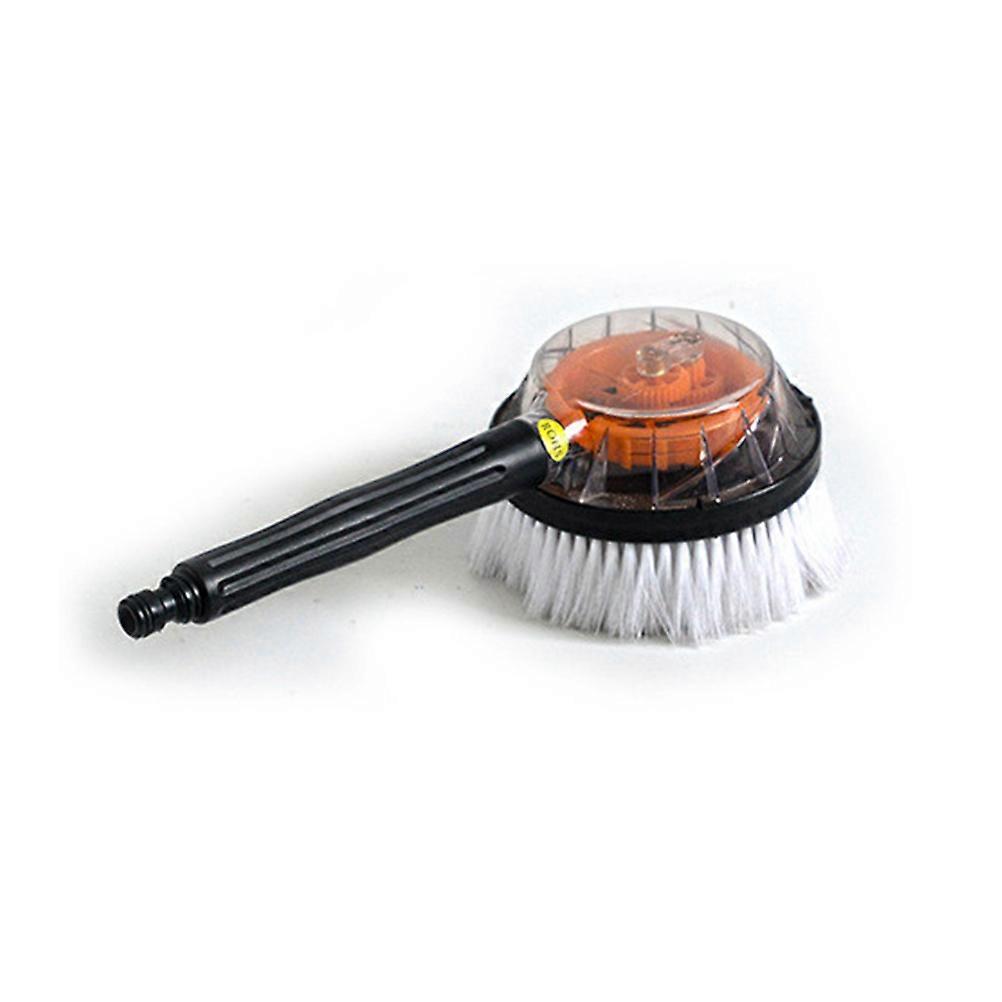 Portable Rotating Car Wash Brush with Soft Bristles for Gentle Paint Care, Connects to High Pressure Water and Household Taps, Efficient Cleaning Tool