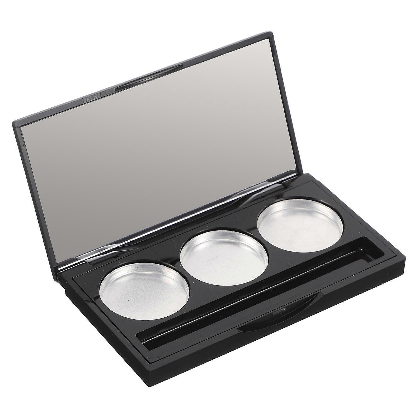 Travel-friendly Eyeshadow Palette, Reusable Containers, Built-in Brush Holder