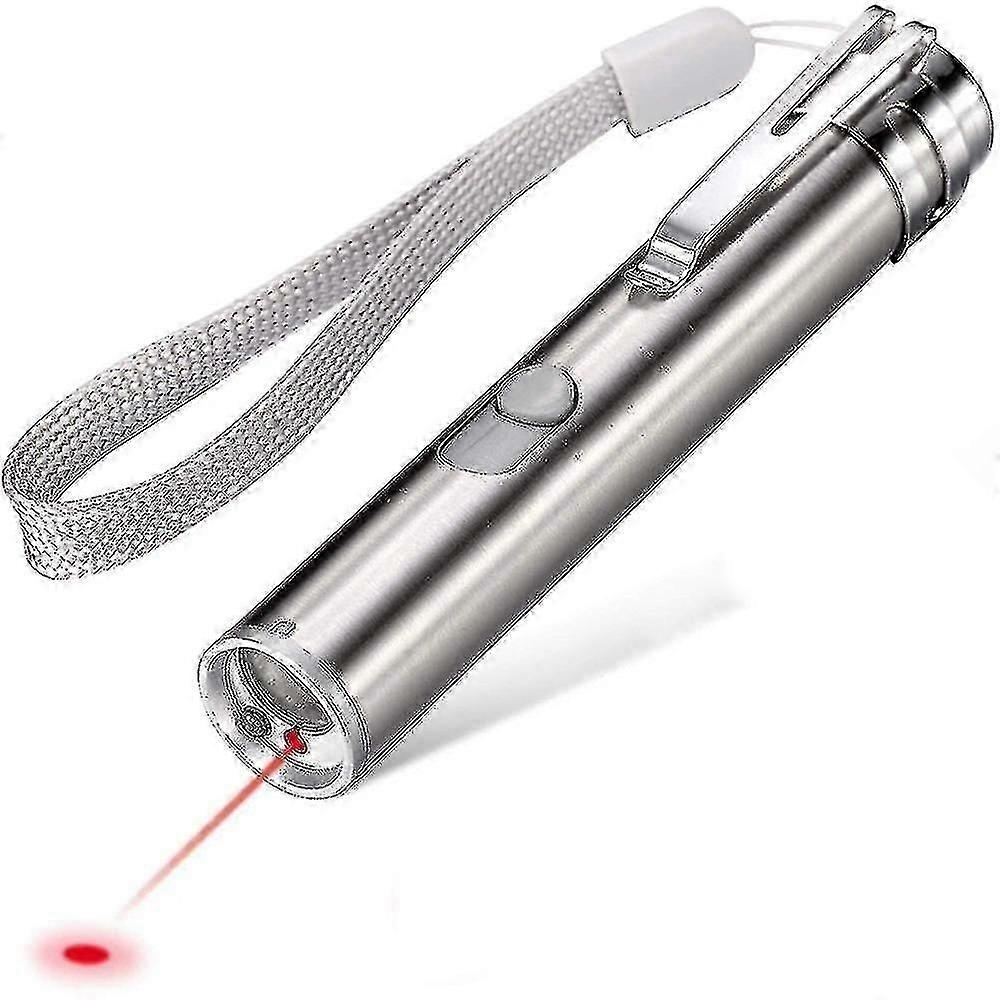 Laser Pointer For Cats Usb Rechargeable, Cat Dog Interactive Lazer Toy, Pet Training Exercise Chaser Tool, 3 Mode - Red Light Led Flashlight Uv Light 