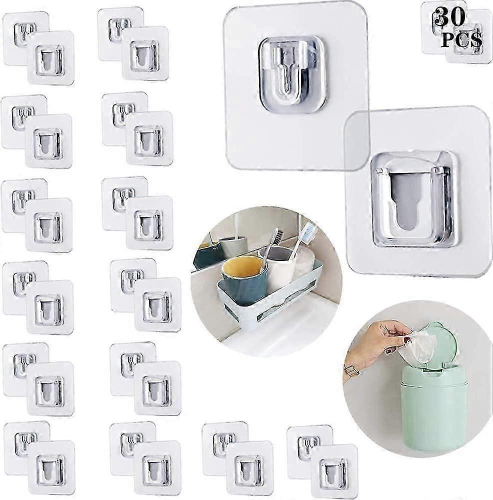 Double-sided adhesive wall hooks for bathroom and kitchen