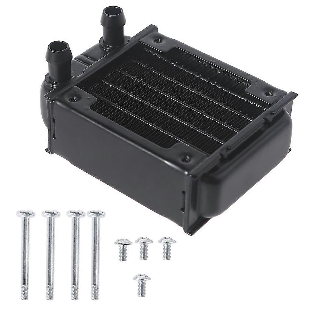 6 Pipe Aluminum Heat Exchanger Radiator for PC CPU CO2 Water Cool System Computer G1/4" Aluminum Radiator with Tube Multicolor