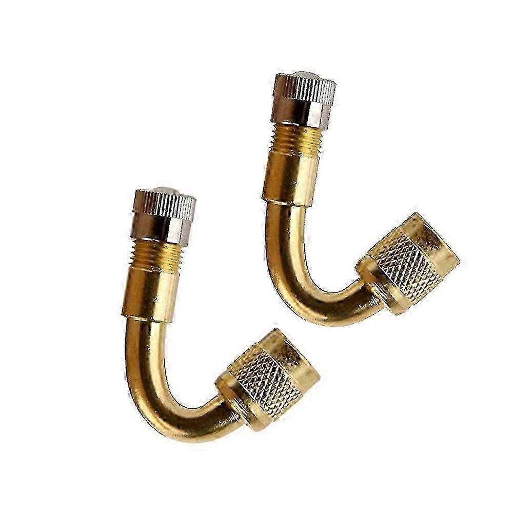 2 Pcs Air Chucks Right Angle Valve Stem Adapter Valve Stem Extension 90 Degree Valve Stem Schrader Valve