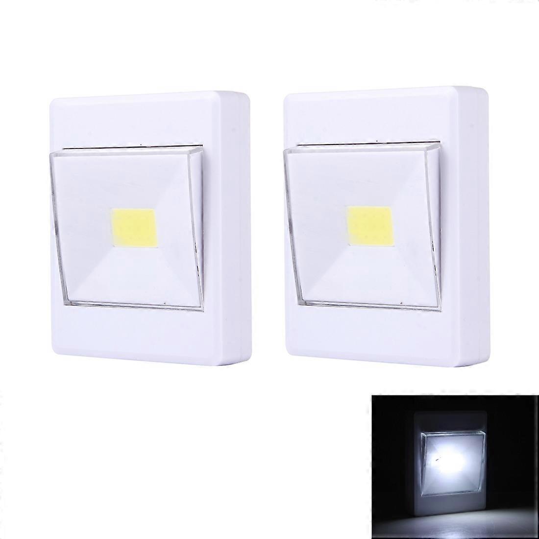 2 PCS Mini White Light COB LED Wall Light , Switch Night Light Lamp Closet Light
