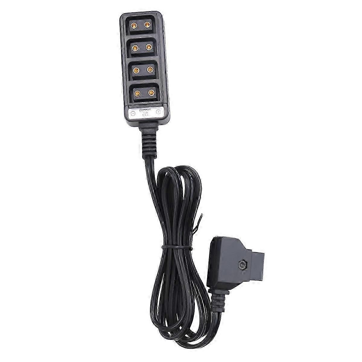 D-Tap オス - 4ポート P-Tap メス カメラ電源分配器 DTAP 4ウェイスプリッター