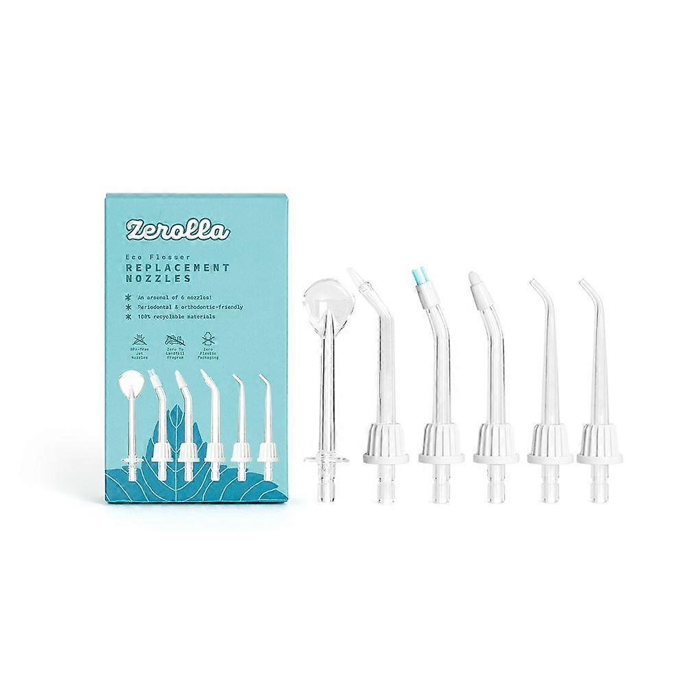 Zerolla Eco 电动水牙线 6 件套 - 替换喷嘴