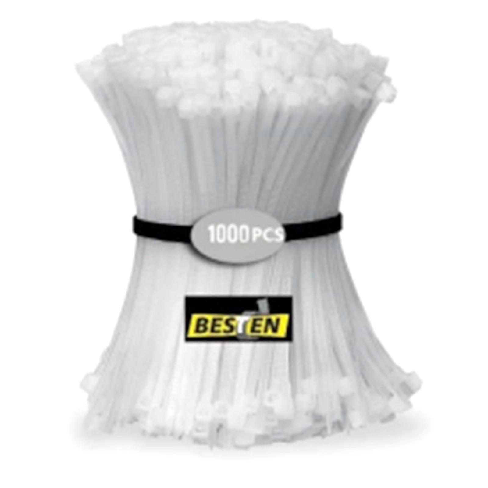 High quality  White self-locking nylon cable tie plastic cable tie one-tighten