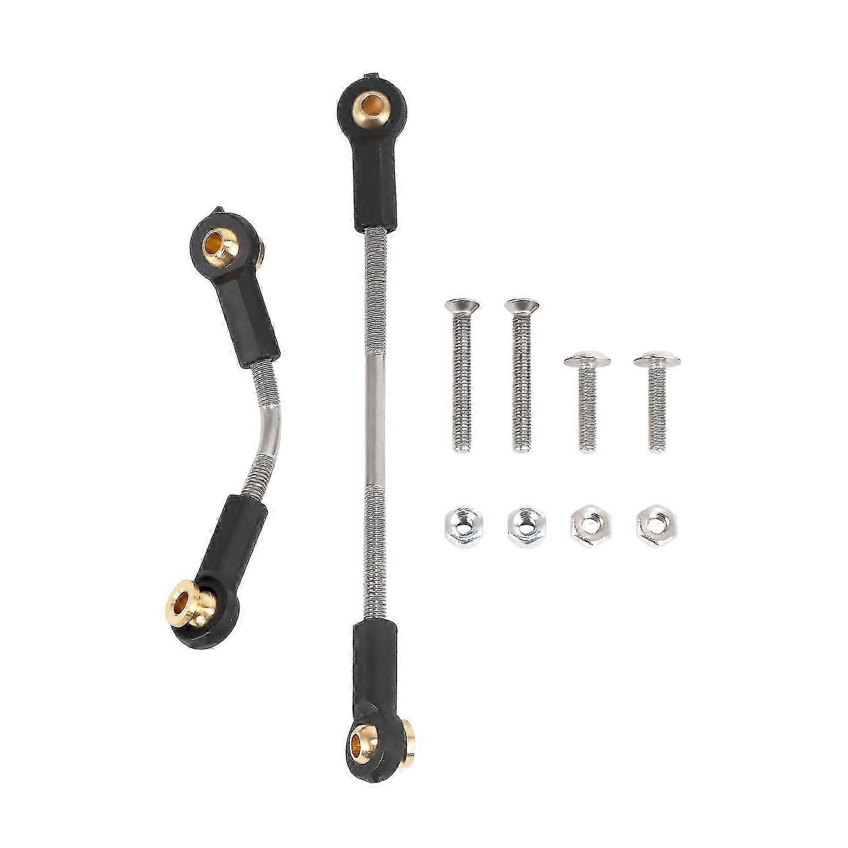 B1 B14 B24 C14 C2用1セットメタルRCカーステアリングプルロッド-ブラック/シルバー