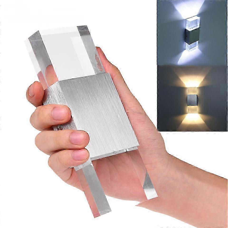 מודרני 6W מרובע אלומיניום COB LED קיר אור אקריליק