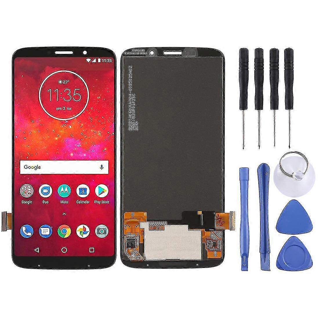 Replacement TFT LCD Touch Screen Digitizer Full Assembly for Motorola Moto Z3 Play (Black)