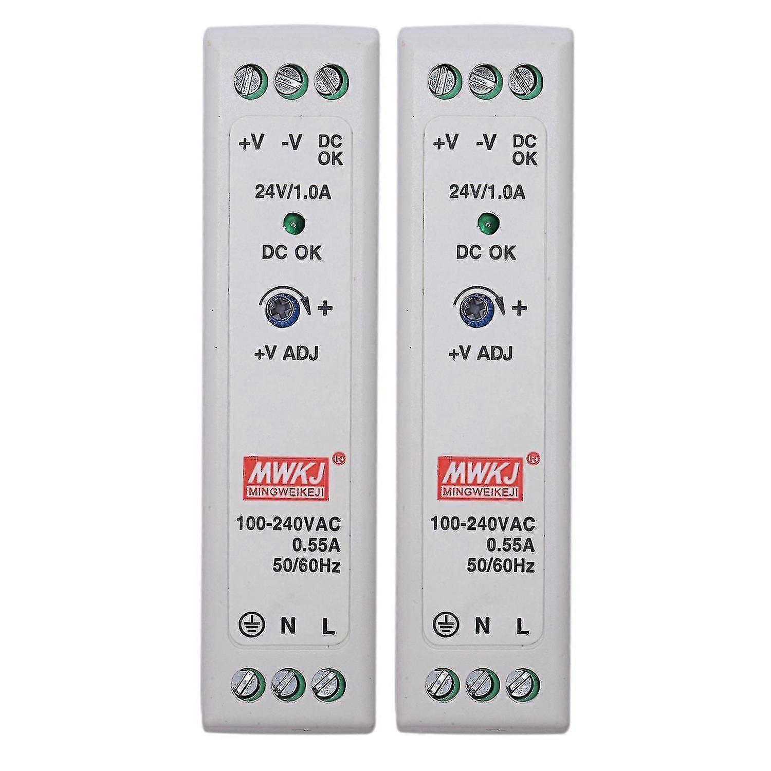 2x MDR-20 24v 20W Din Rail Ac- Driver Regulator