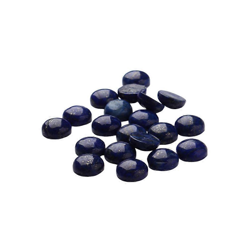 Bead Kits For Bracelets Lapis Time Sticker Round Glass Patch Diy Accessories Lapis Stone 0.8 X 0.8 X 0.2Cm 20Pcs