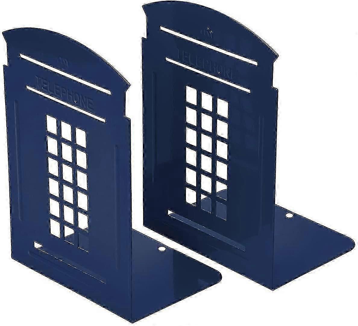 ブルーブックエンド、1ペアヘビーメタル滑り止め頑丈な電話ブーツ