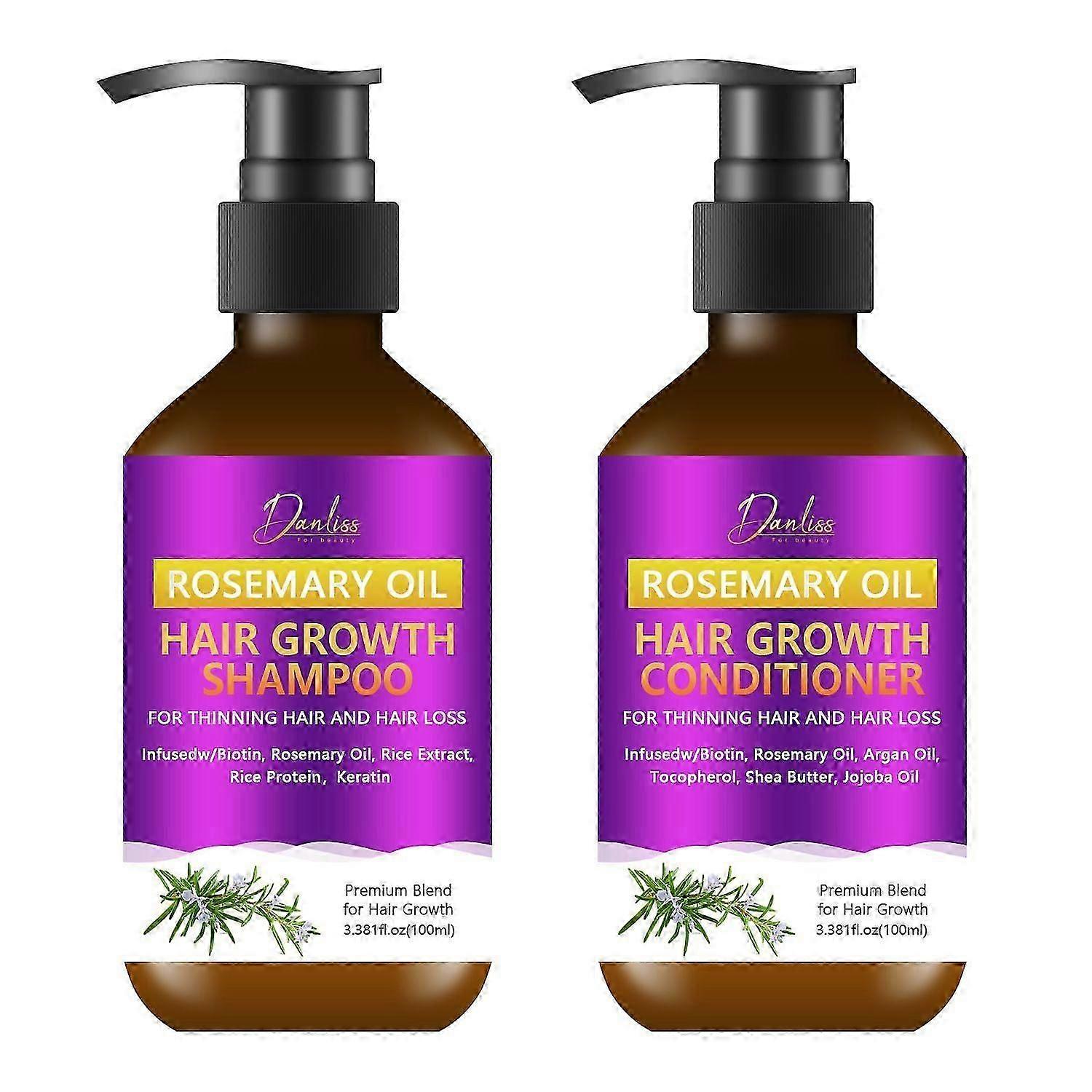 Rosemary Oil Shampoo & Conditioner Set for Hair Growth - Regrowth Treatment with Rosemary & Biotin - Nourishes, Moisturies, Strengthens Scalp and Heal