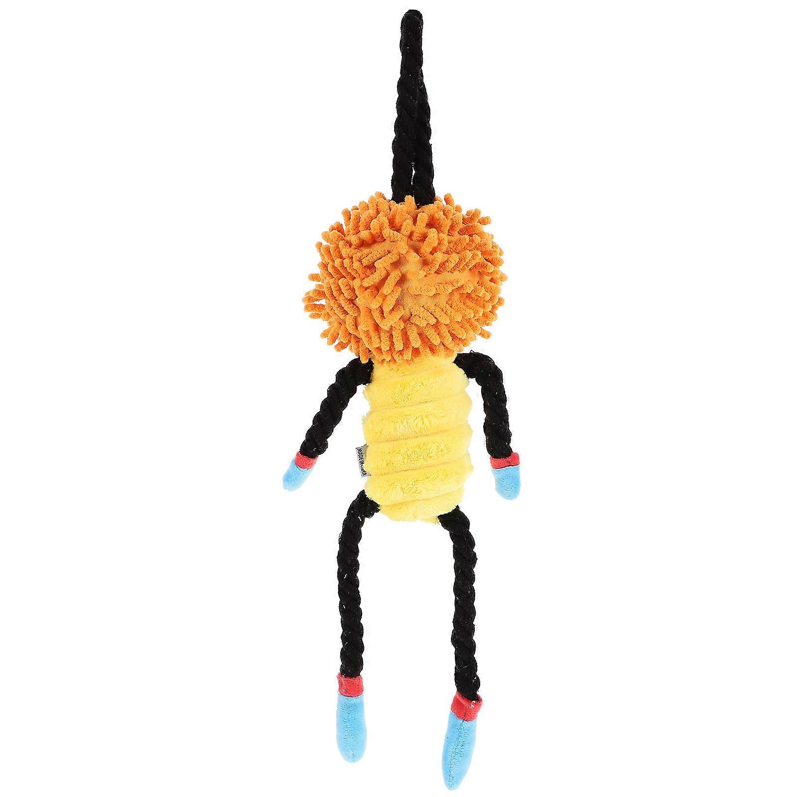Aggressive Dog Chew Toys Dog Tug Toy Training Sessions Tug Rope Shape Squeaky Sound 1 Set