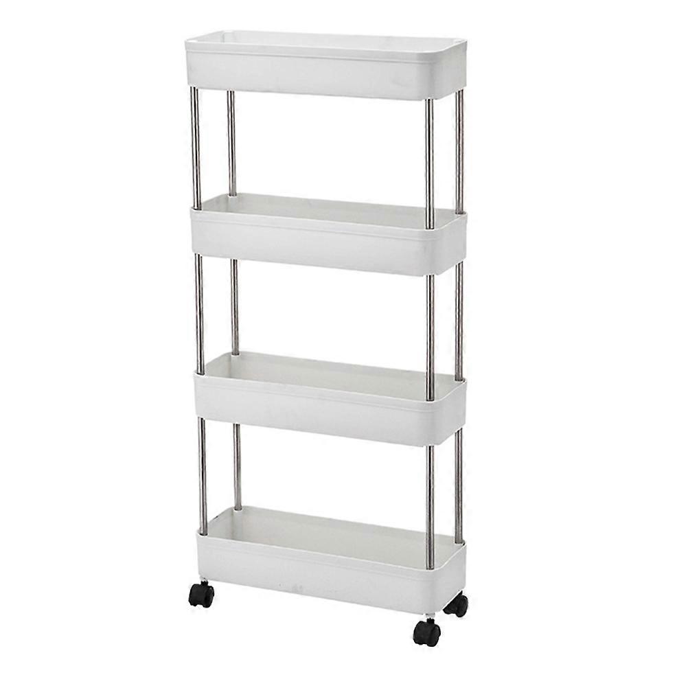 Kitchen Trolley with Wheels Large Capacity Storage Cart for Bathroom Accessories & Cosmetics Organizer, Smooth Rolling Utility Shelf for Home