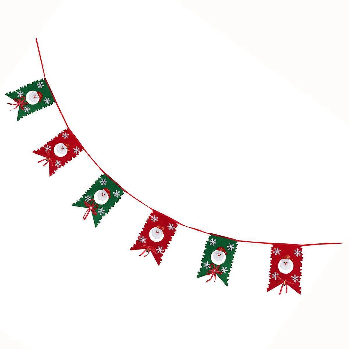 Holiday Banner Bunting Flags Multi Color 3.5 Meters Photo Backdrop Wedding Decor 6-Pieces Set