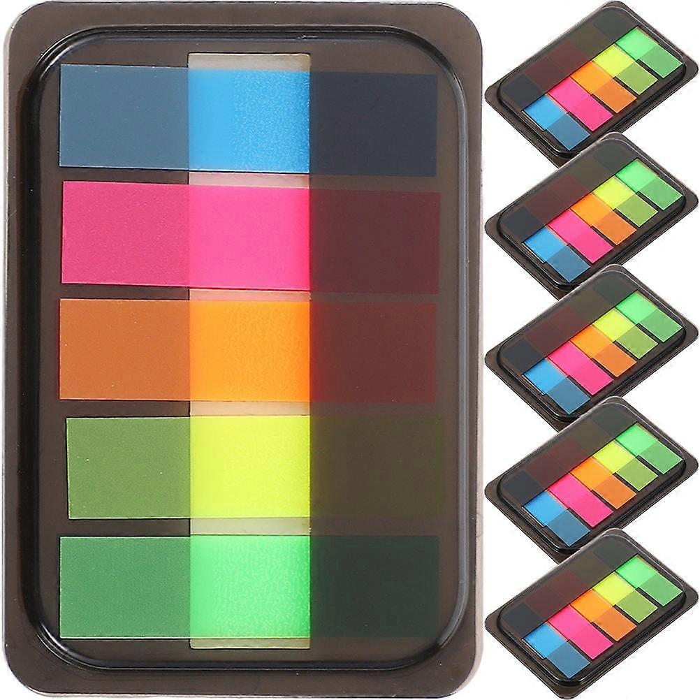 6 Boxes Thin Note Strip Transparent Highlight Strips Portable Page Markers for Highlighting