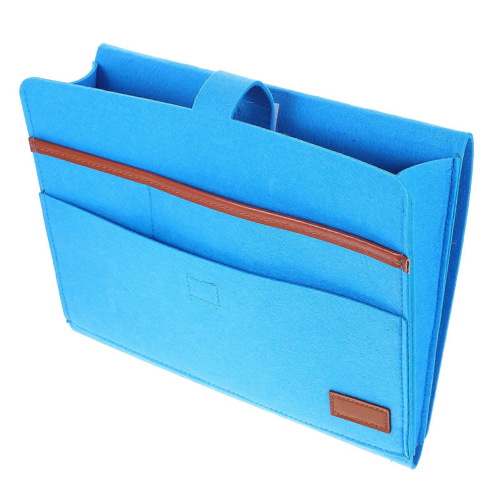 Felt Hanging Bedside Storage Organizer Bag for Books, Phone, Earphones, Chargers and Sundries – Easy to Remove Container for Dormitory and Bedroom