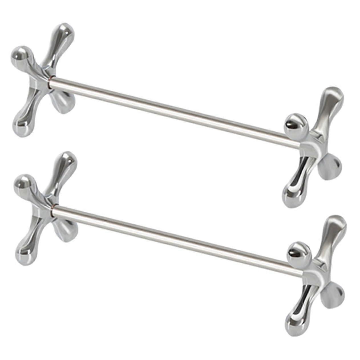 2 Pieces Metal Chopstick Holder Practical Chopstick Rest for Forks and Spoons Elegant Table Stand for Restaurant and Home Use Silver