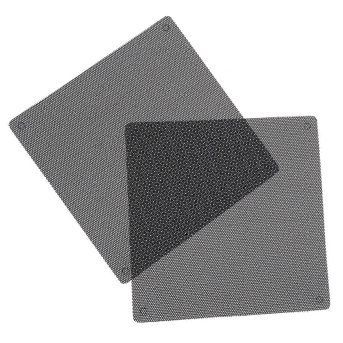 Appliance Dust Mesh Black 14x14cm Ventilation Computer Components Pvc 2Pcs