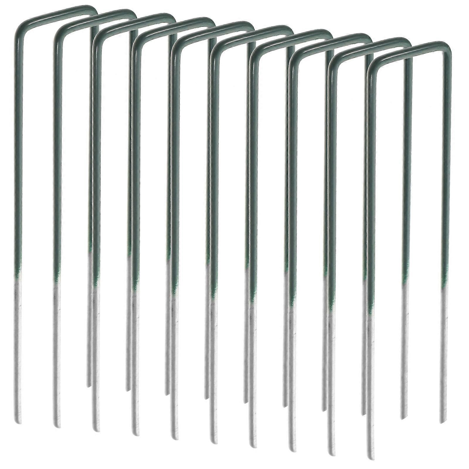 Heavy Duty Galvanized Steel U Shaped Garden Pegs – Rust Resistant Ground Stakes for Camping, Fabric, and Landscape Use – Thick, Long, Wide Design