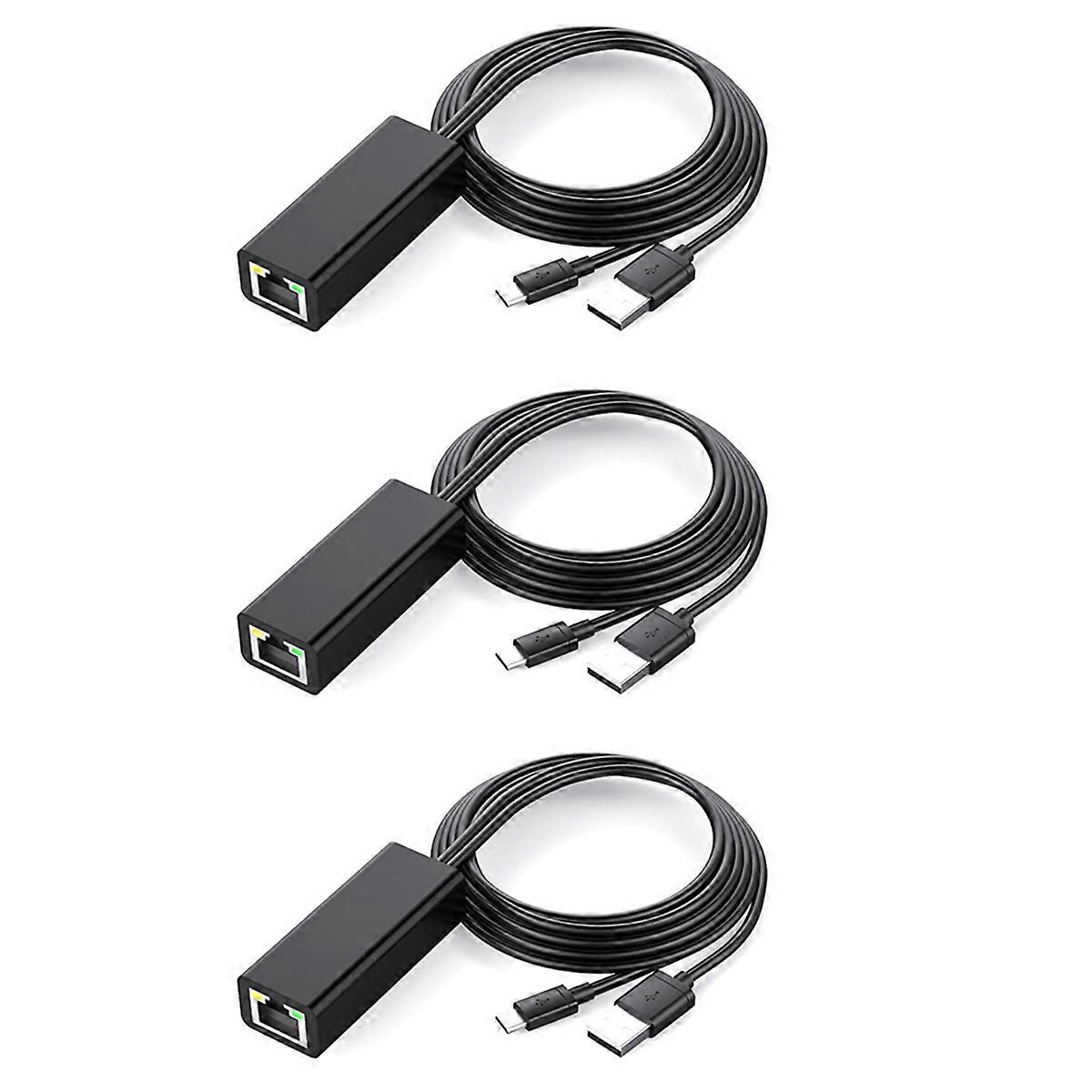 Ethernet Adapter with Cable for (2Nd Gen)4K TV Square,Black