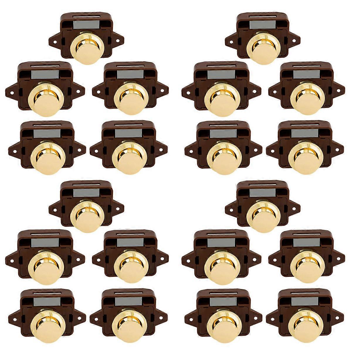 5Pcs Keyless Push Button Catch Door Knob Lock for RV Caravan Cabinet