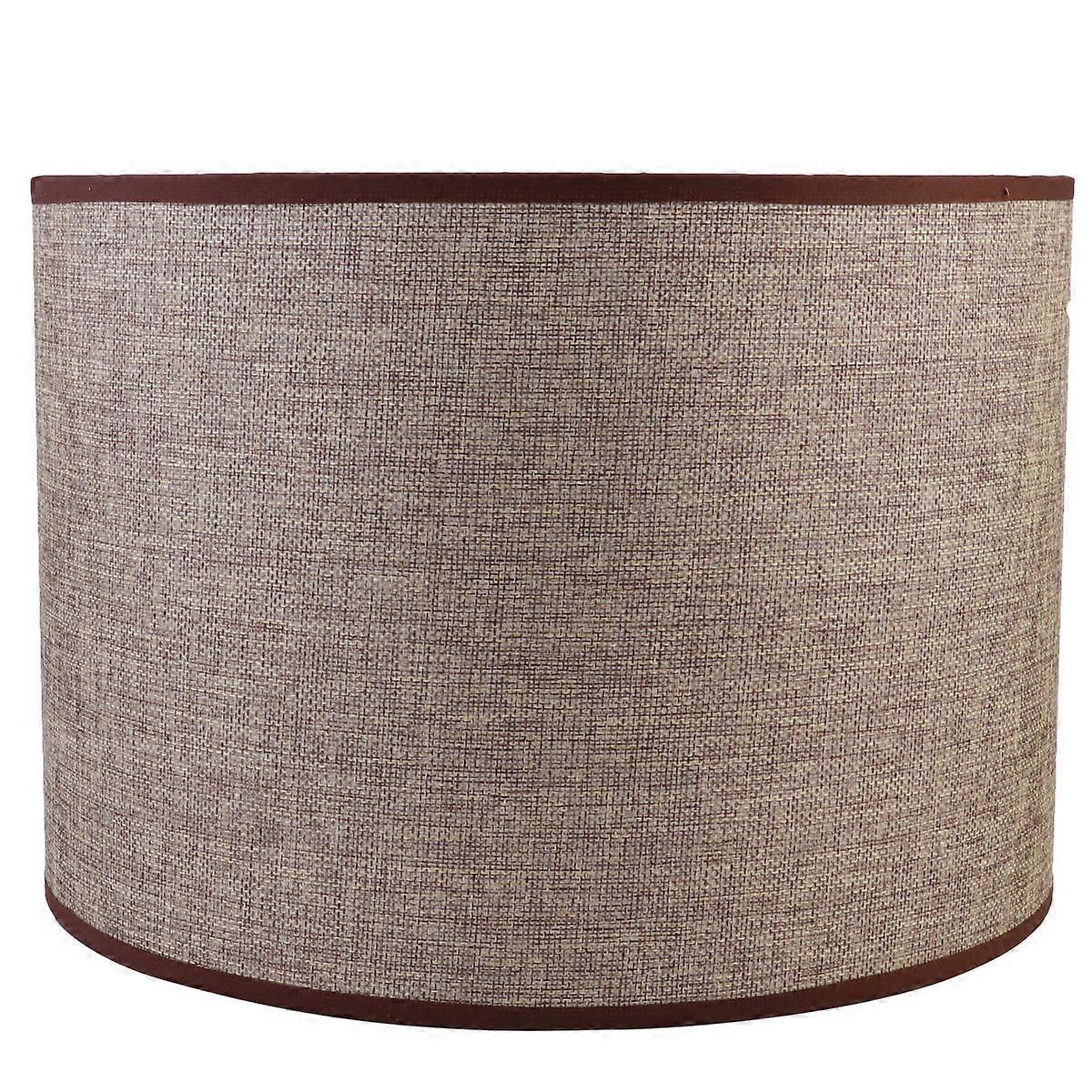 Lampe de table abat-jour tambour forme simple et pratique style chambre salon utilisation 33x33x23cm couleur café 1Set