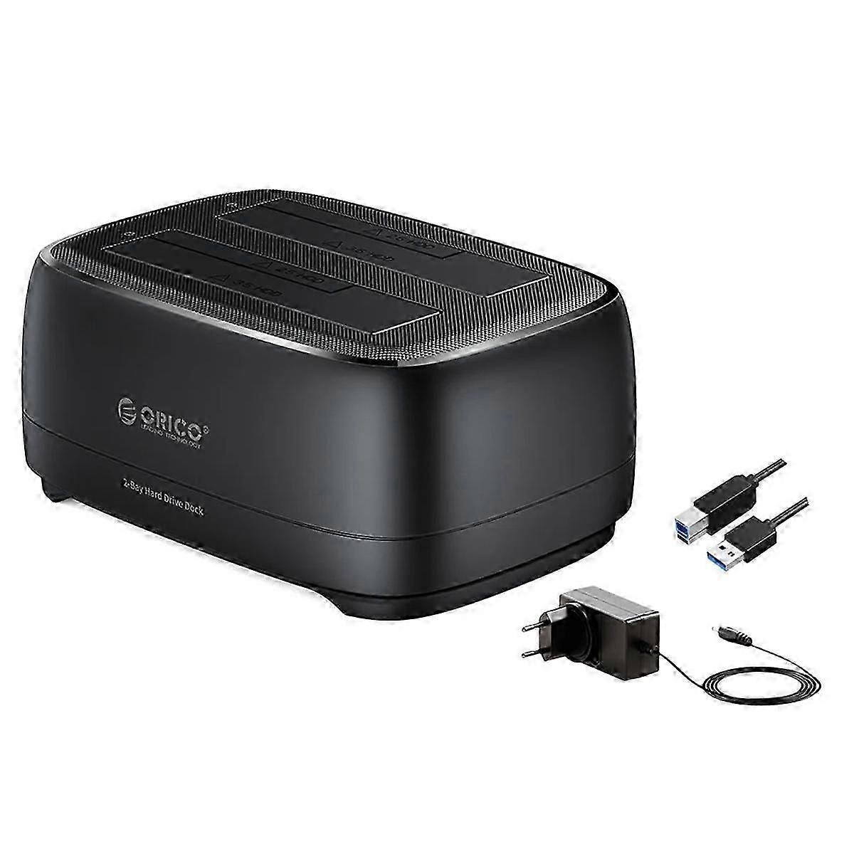 Σταθμός σκληρού δίσκου διπλού φατνίου USB3.0 USB HDD Docking Station με τροφοδοτικό για σκληρό δίσκο 2,5/3,5 ιντσών