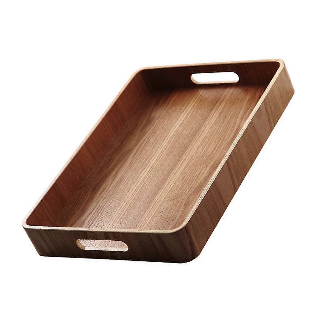 Rectangle Tray Wooden Food Serving Home Decoration Rectangular Chic 1Set