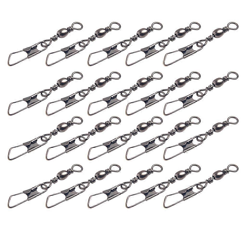 200pcs Fishing Swivel Connectors with Solid Rings Durable Metal Line Hooks for Tackle, Lightweight & Flexible Rotation Design for All Anglers