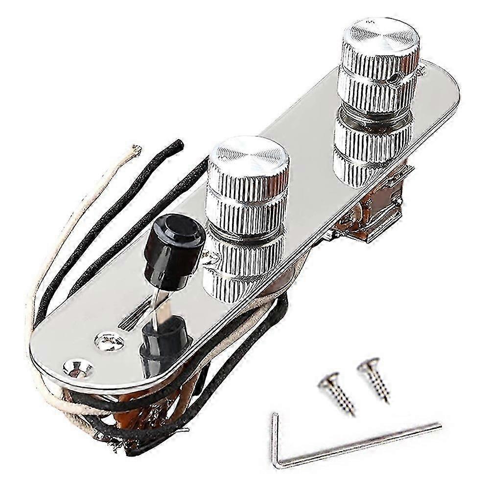 Prewired Guitar Control Plate Assembly,Loaded 3-Way Blade Switch Push Pull Potentiometer Excellent