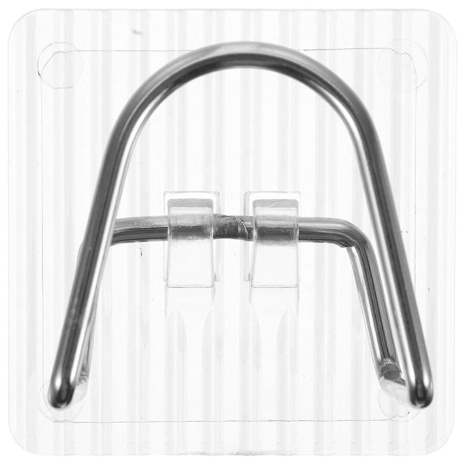 Heavy Duty Adhesive Wall Hooks Sponge Holder For Kitchen Sink Hanging Stainless Steel Multi-Functional Drainage Rack 1Set