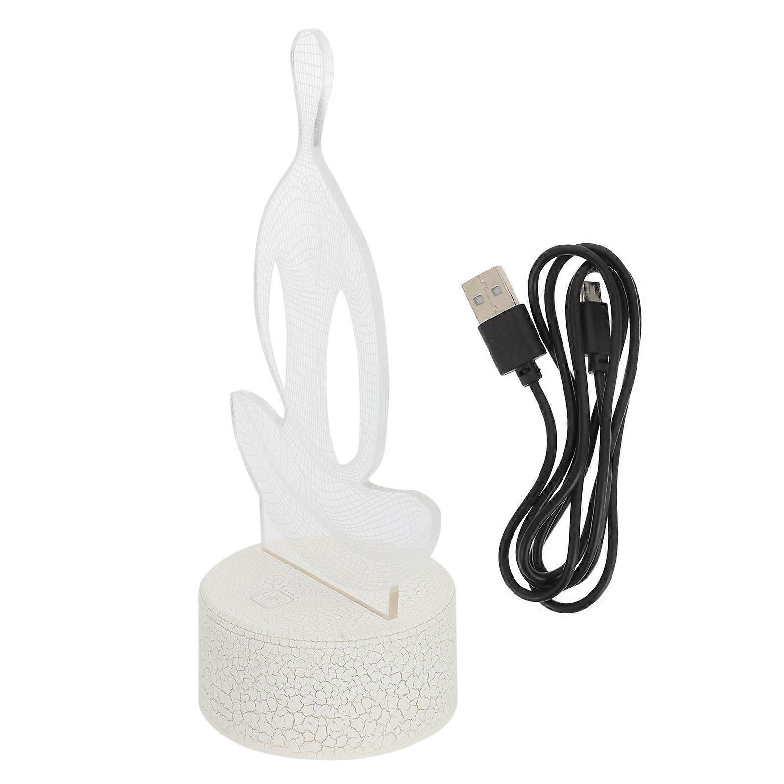 Novelty Lighting 3D Night Light Crack Pattern Color Adjustment Desktop 1Set